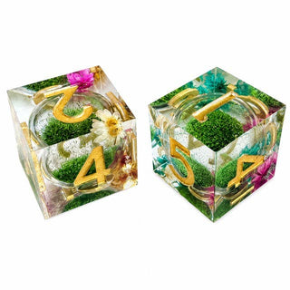 Falling Blossom (Green) Mahjong Large Dice Gift Ready