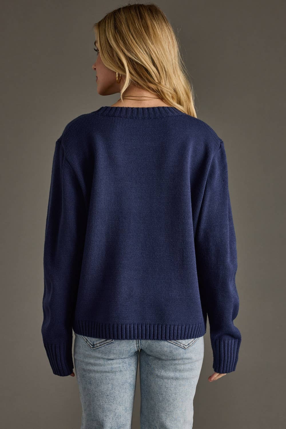 Game Day Sweater: Navy/White