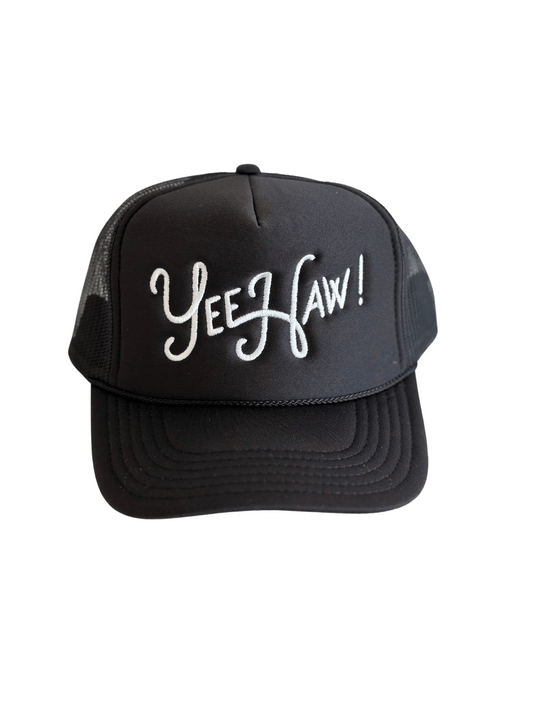 YeeHaw Trucker Hat: Black