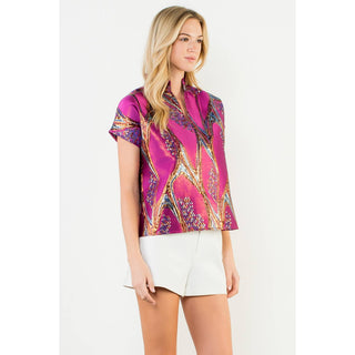 Collin Vibrant Pattern Top