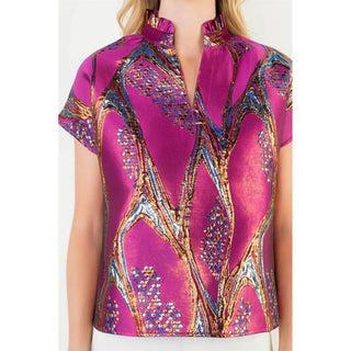 Collin Vibrant Pattern Top