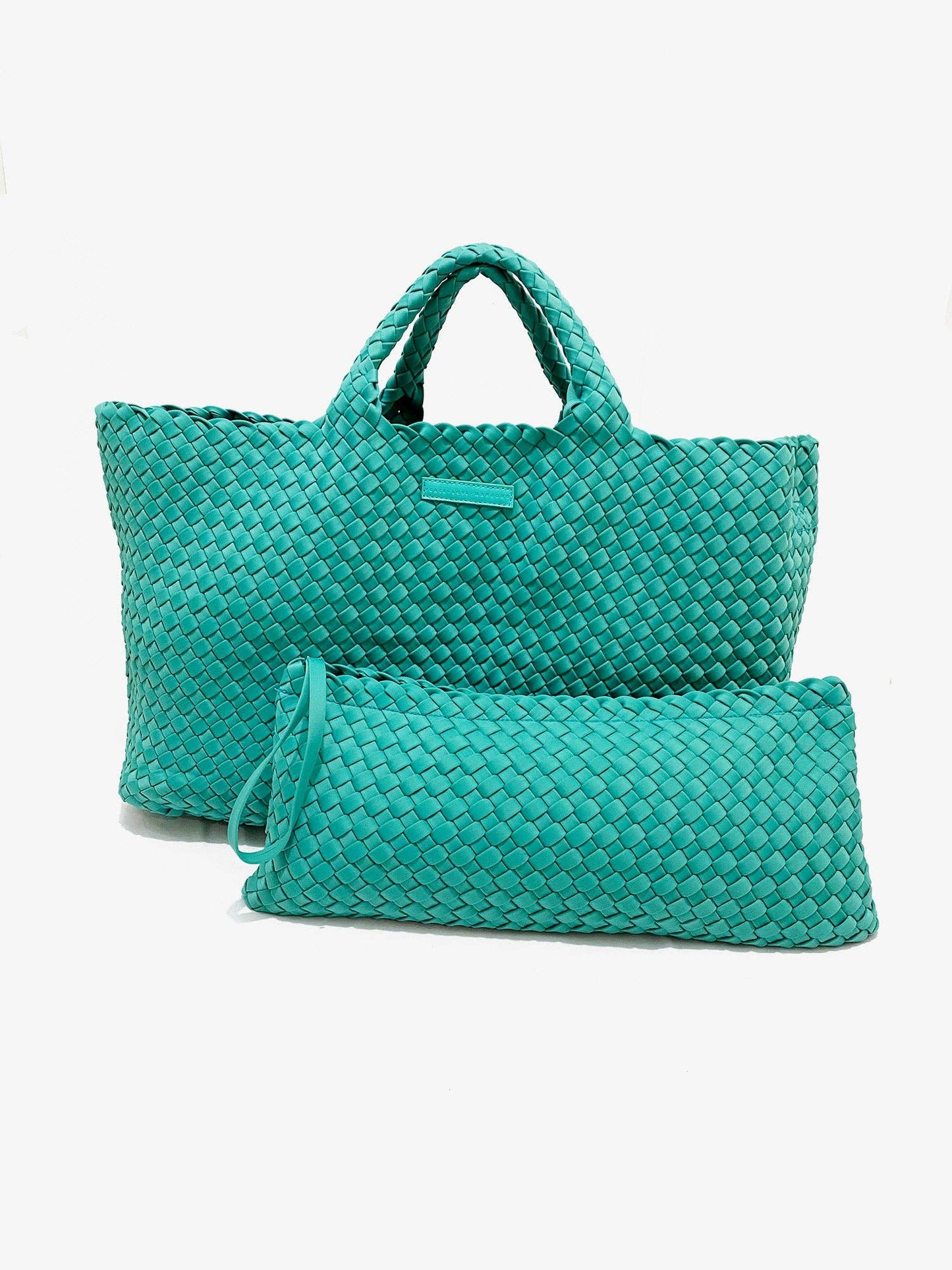 Woven Mahjong Carryall: Bright Pink