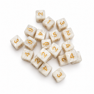 Ivory Pearl Mahjong Dice (Set of 2)