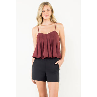 Suede Tank Top: WINE / XS-S-M-L(1-2-2-1)