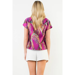 Collin Vibrant Pattern Top