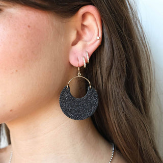 Black Sparkle Nina Earrings