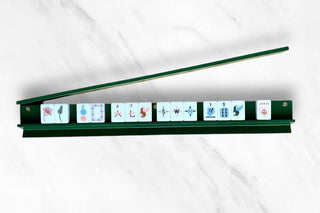 Mahjong Racks & Pushers (Set of 4): Aqua