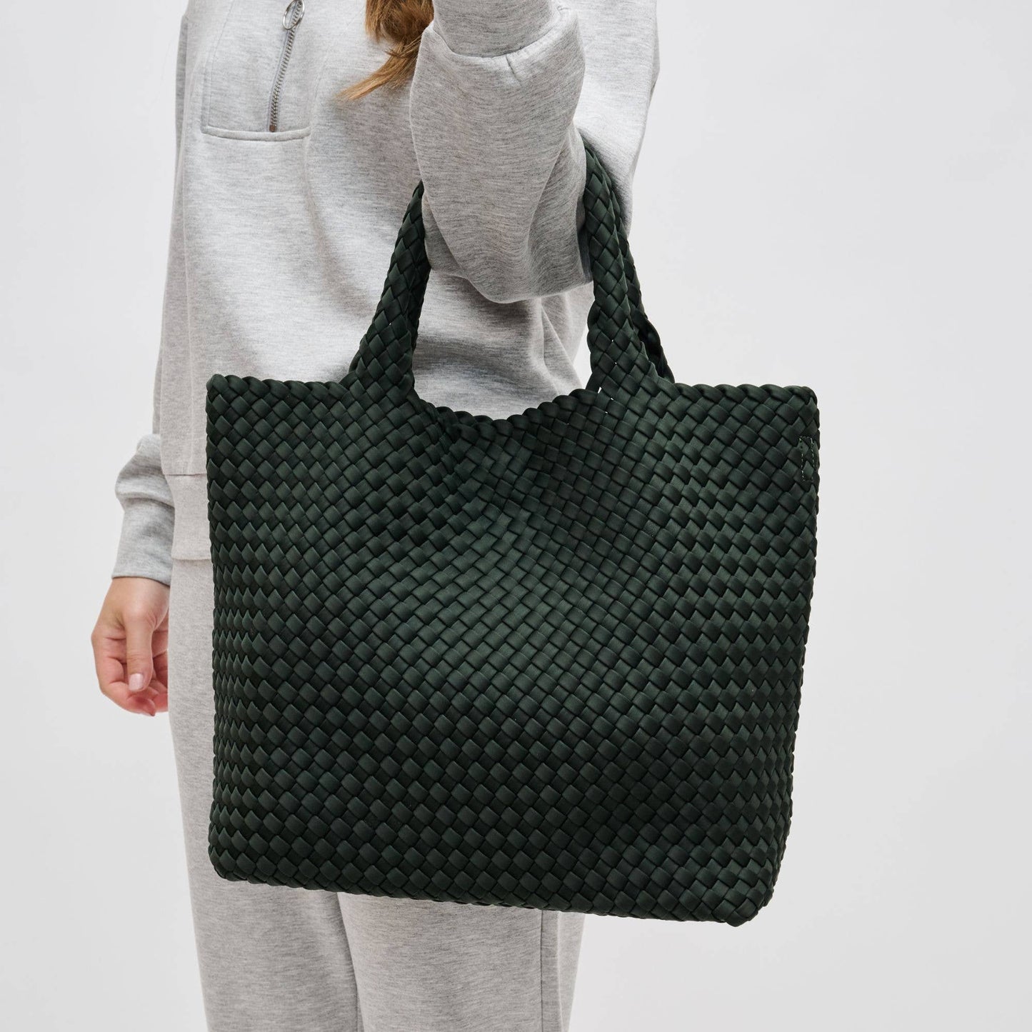 Sky's The Limit - Medium Woven Neoprene Tote: Black