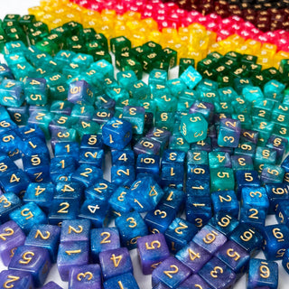 Sparkle Dice - Mahjong Specialty Dice - Gift Ready : Sapphire