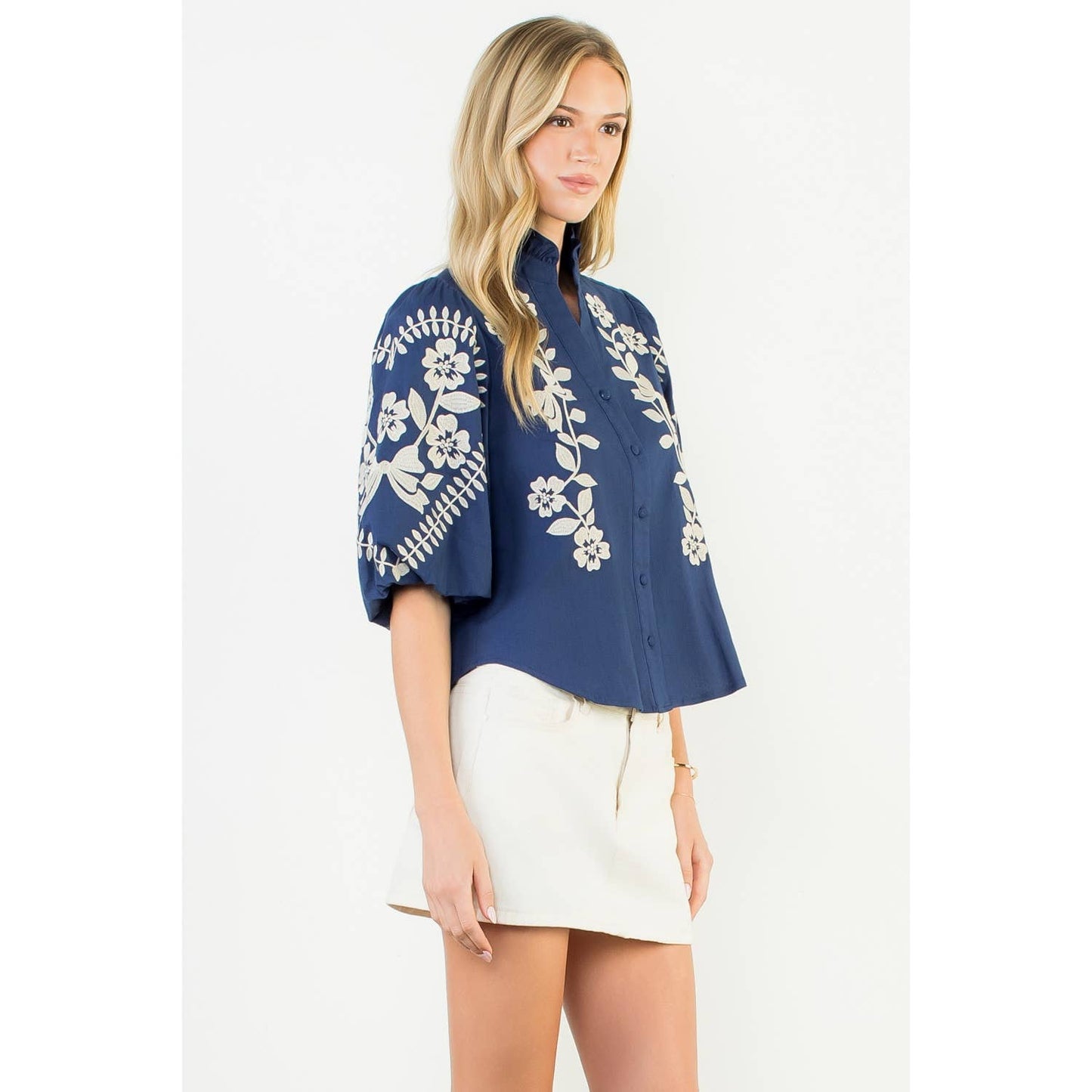 Arden Floral Embroidery Top