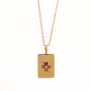 Engraved Flower Power Necklace