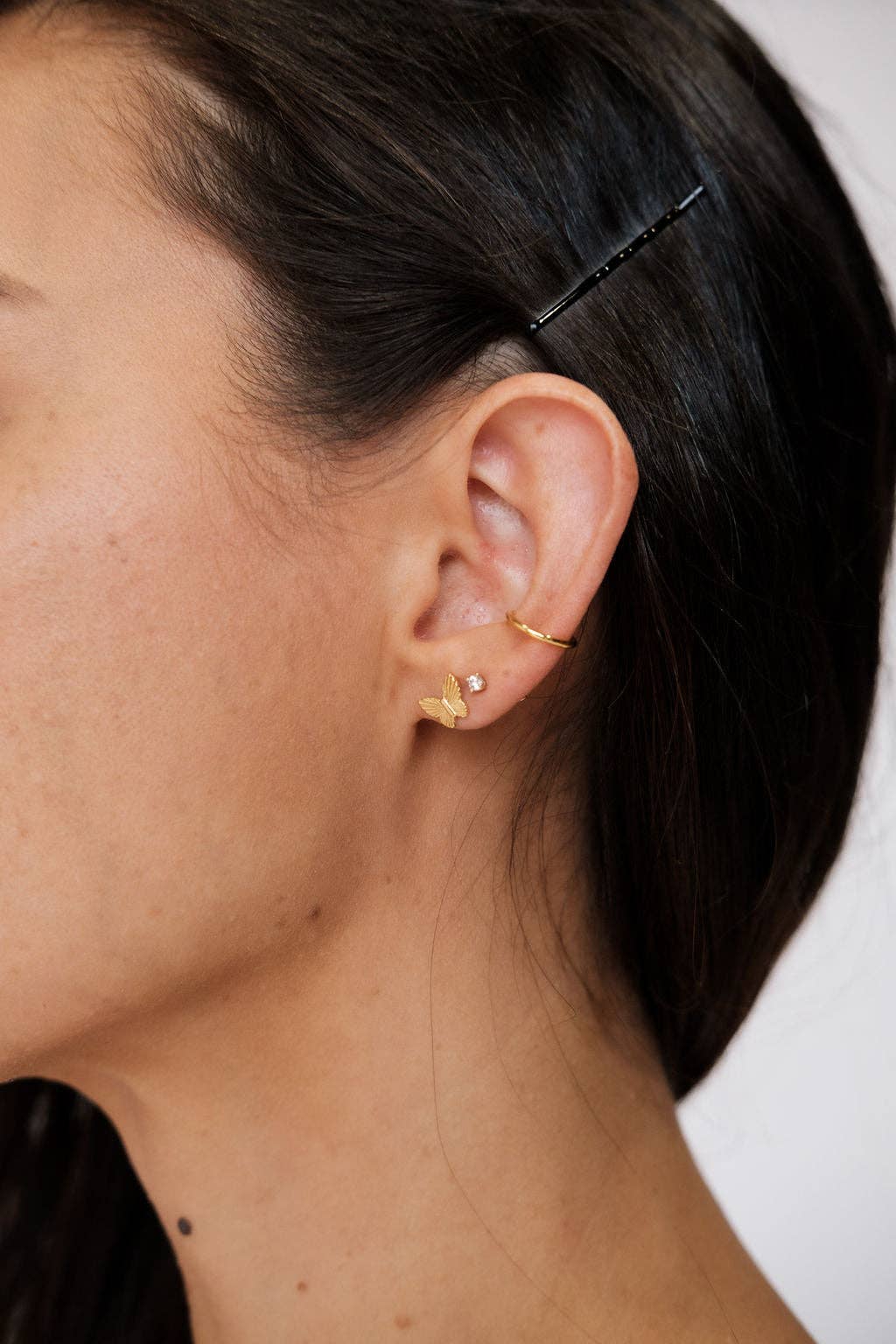 Gold Butterfly Studs: One Size