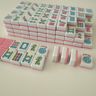 Mahjong Studios – American Mahjong Tile Set Yellow Lilac Ocean Blue: Rose Dragon