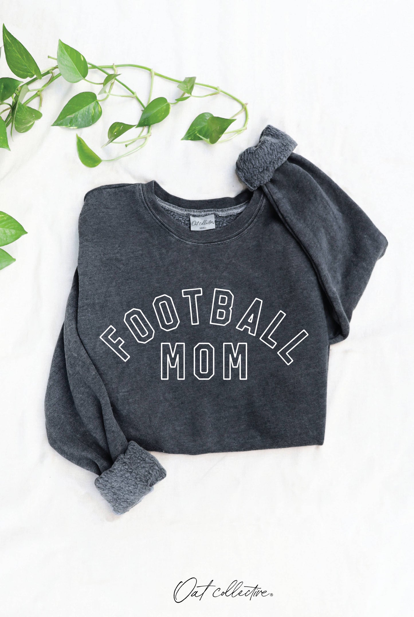 FOOTBALL MOM Mineral Graphic Sweatshirt: DUSTY FOREST