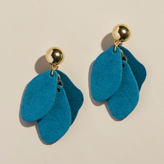 Peacock Suede Weston Earrings