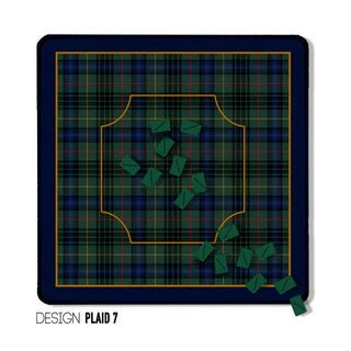 Mahjong Mat 31", Neoprene, Moody, Masculine, Winter Plaid: Design Plaid 7