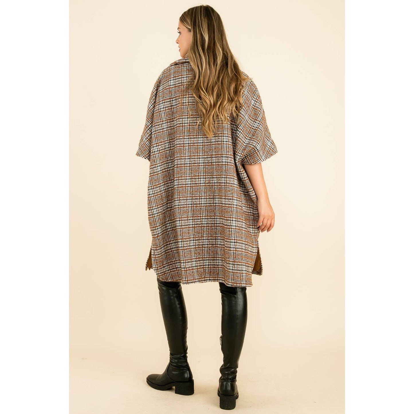 Myra Plaid Long Coat