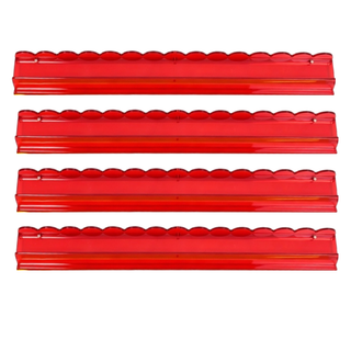 20" Red Acrylic Scalloped Racks
