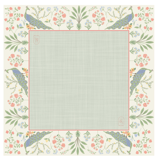 Peacock Garden Mahjong Mat