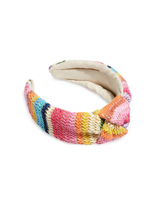 RAINBOW STRIPE KNOTTED HEADBAND