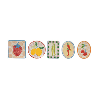 Stoneware Dish W Fruit/Vegetable Image