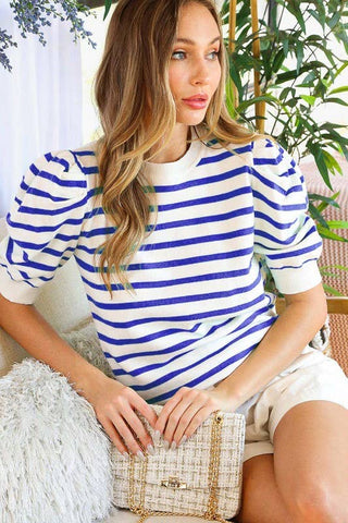 Makenna Sweater: Royal Blue