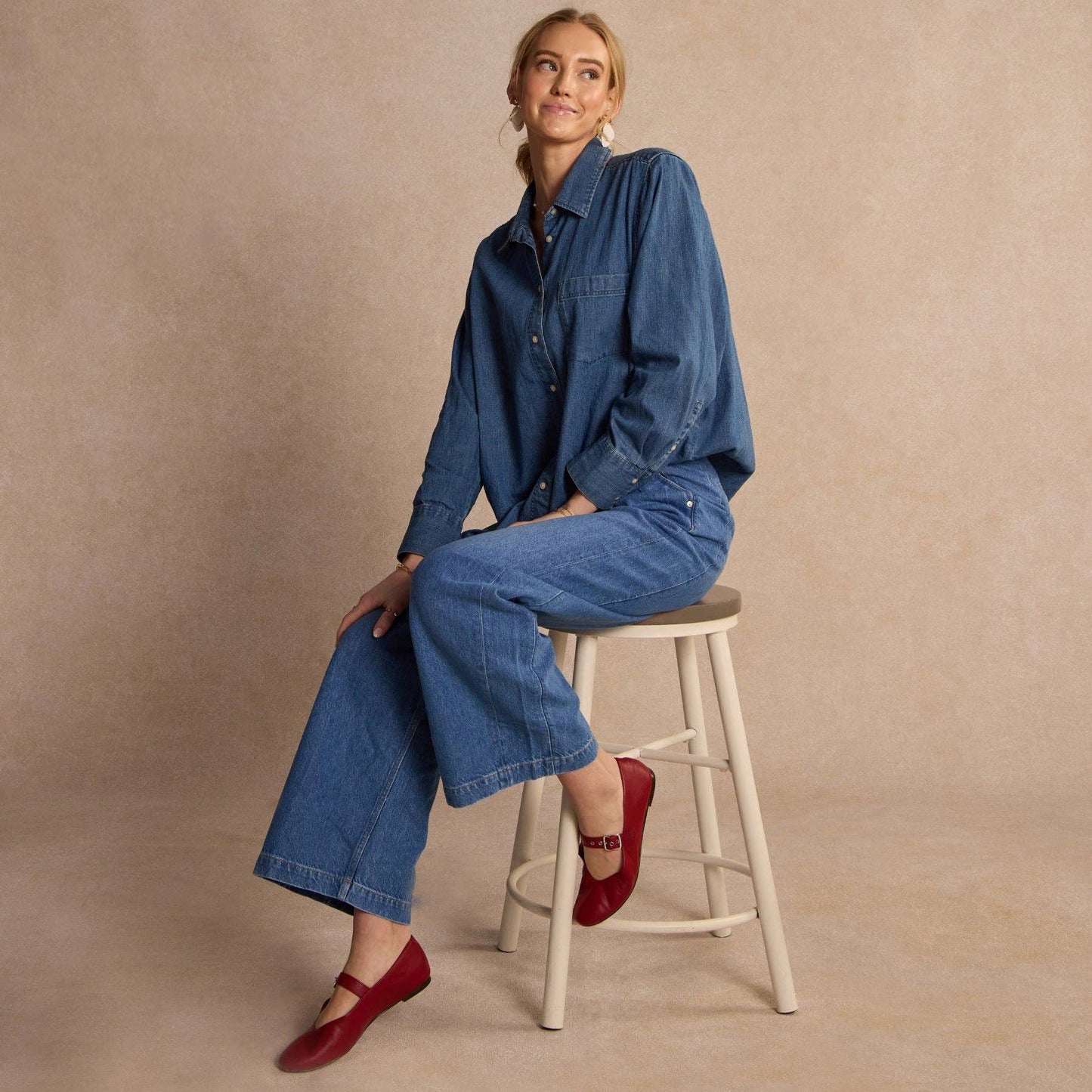 Weston Earrings: Cream