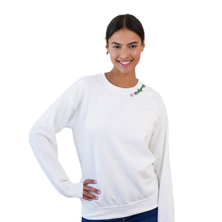 Crewneck Sweatshirt - Heart Mahjong at neckline: S