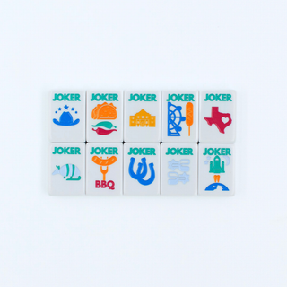 THE TEXAS SERIES  |  Mahjong with Lone Star Flair  |  Mesquite White Tile Set
