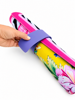 Mahjong Mat Strap - Silicone Mat Holder: Purple