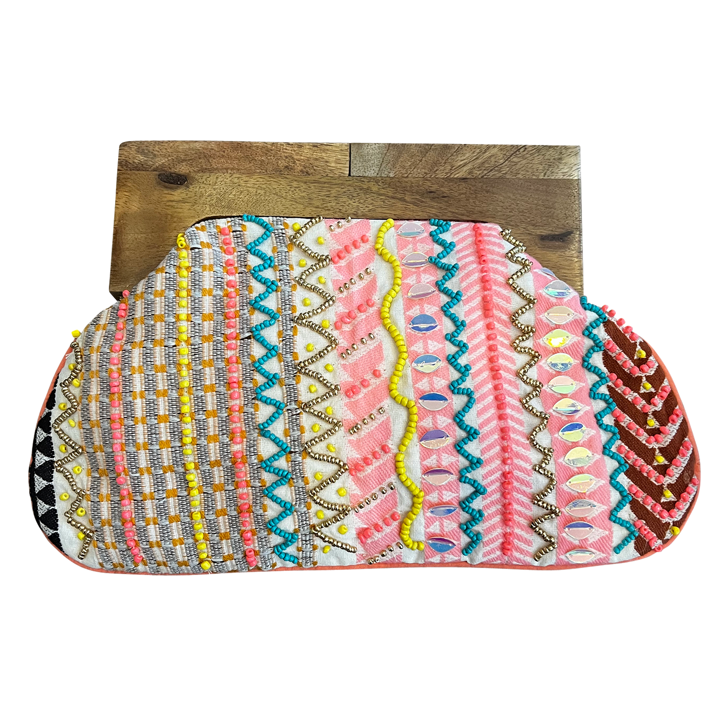 Zara Beaded Clutch Bag