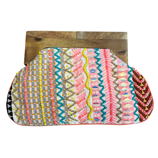Zara Beaded Clutch Bag