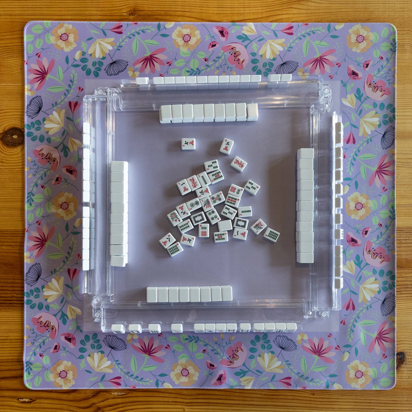 Mahjong Lavender Floral Mat