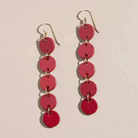 Crimson Shimmer Sylvie Earrings