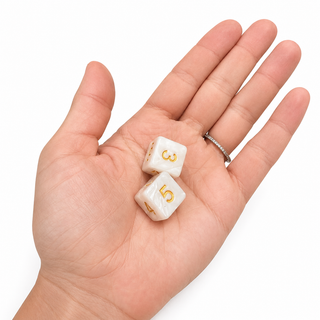 Ivory Pearl Mahjong Dice (Set of 2)