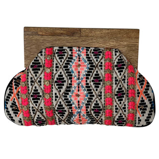 Diamond Stripe Clutch