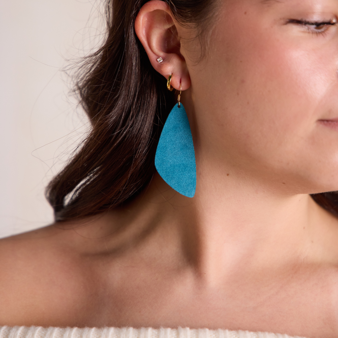 Peacock Suede Evie Earrings