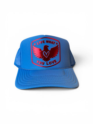 Heart of an Eagle Trucker: CAMO - METALLIC GOLD
