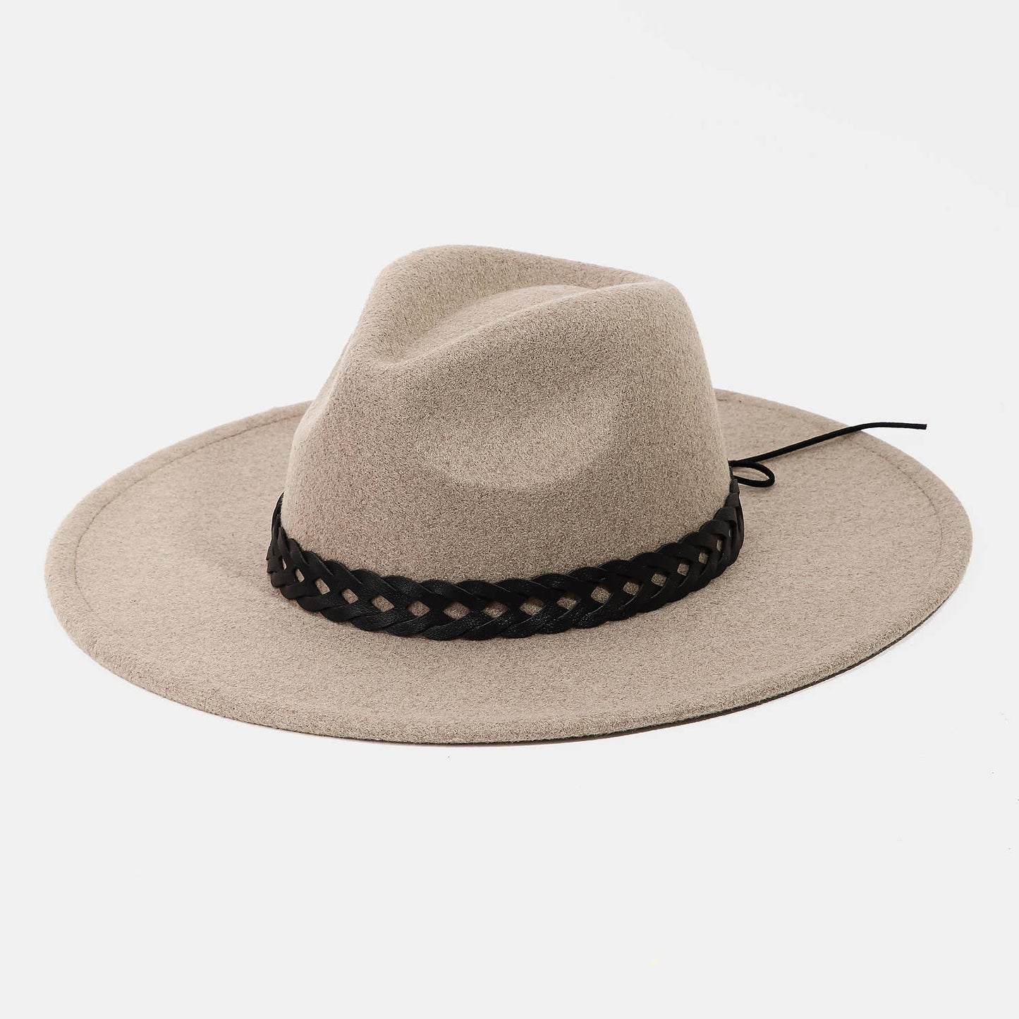 Braided Strap Fedora Hat IVORY