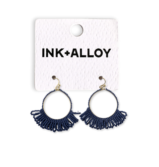 Kendra Earrings: Navy