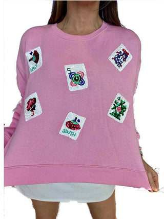 Sequin Mah Jong Sweatshirt