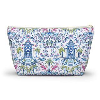 Britt Mills Mahjong Tile Pouch: Preppy Cheetah (Blue)
