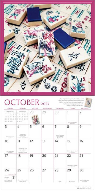 Art of Mahjong 2027 Wall Calendar by Katherine  Hartman