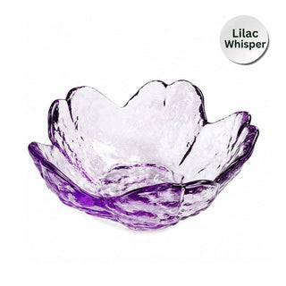 Lilac Whisper Glass Flower Dice Dish
