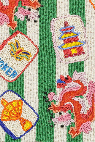 Mahjong Muse Hand-Beaded Large Tote