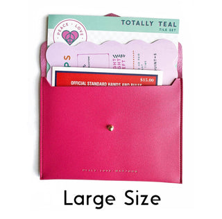 Mahjong Card Clutch: Teal - Large Size