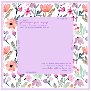 Wildflower Mahjong Mat Proverbs 3:5-6