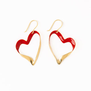 Amara Enamel Heart Earrings