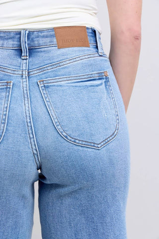 Judy Blue Vintage Wash Retro Wide Leg Jeans