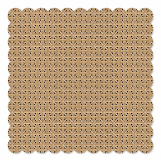 Golden Cane Weave Faux Leather Mat